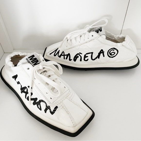 Maison Martin Margiela Shoes - MM6 Maison Margiela White 6 Racer Sneakers